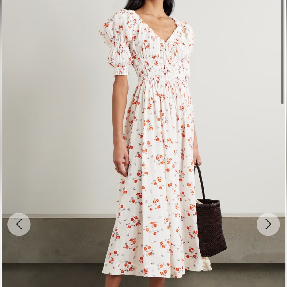 DÔEN Ischia poppy field dress